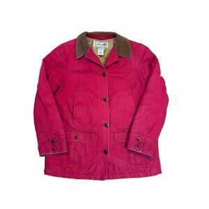 Vintage LL Bean Barn Jacket RED Medium
